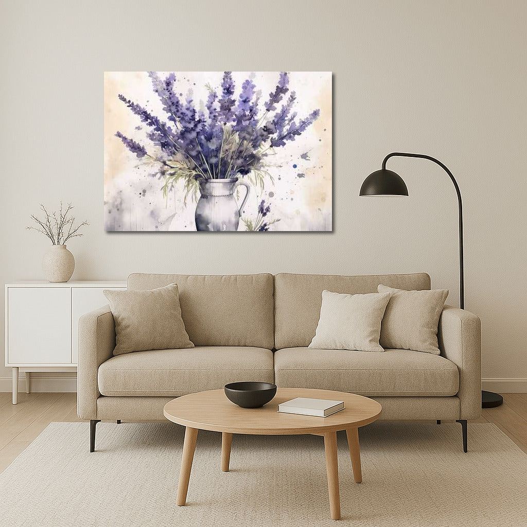 Lavender Symphony: Tall Vases with Lavender Flowers