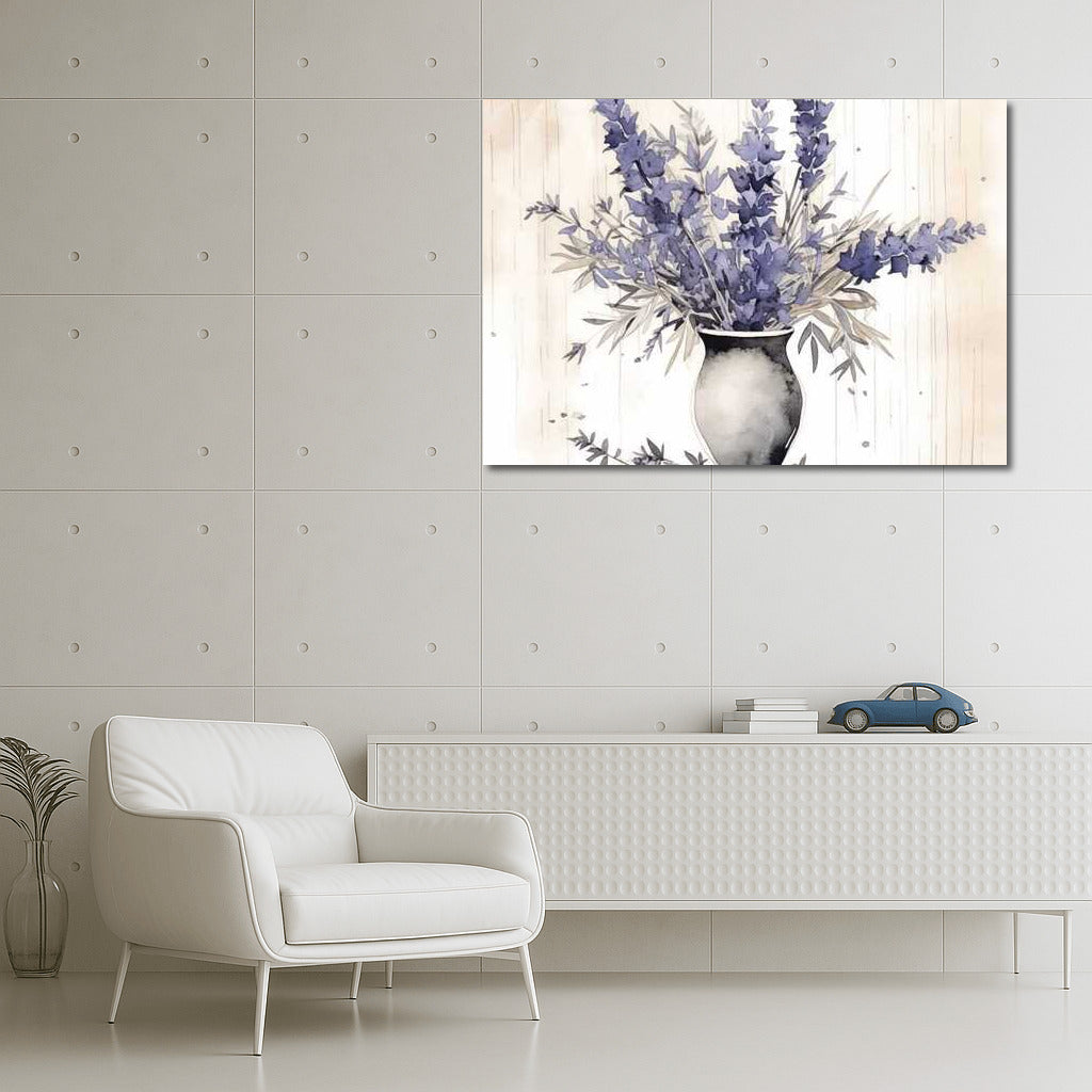 Lavender Grosso in a Tall Vase: Delicate Flowers for Comfort and Tranquility