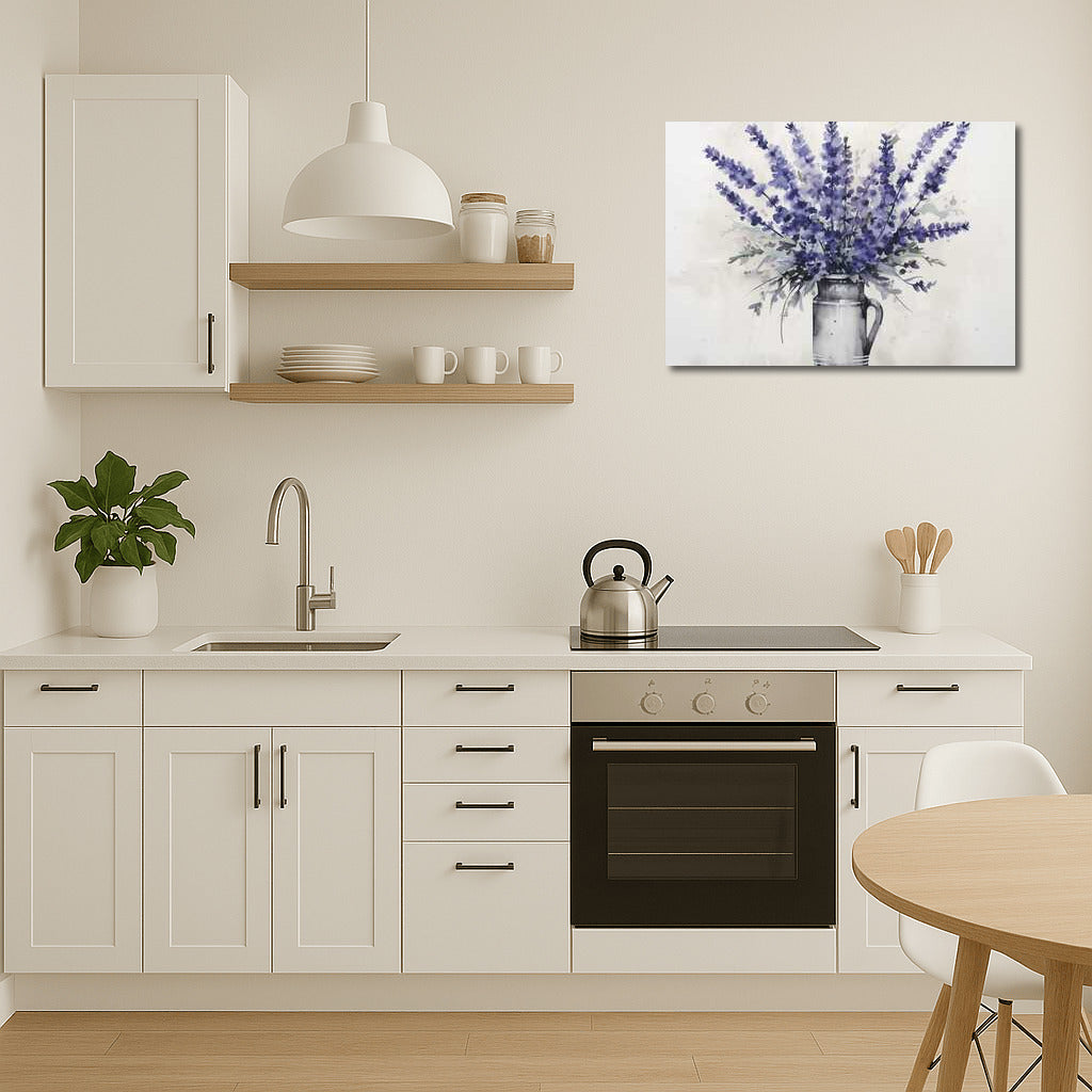 Lavender Symphony: Elegant Flowers in a Tall Vase