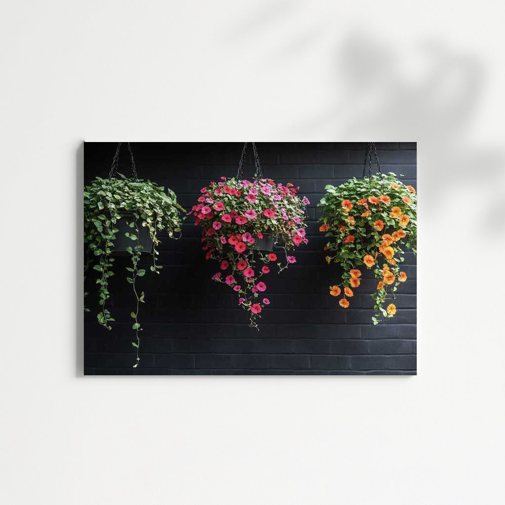 Petunias in Bright Planters: Floral Mood for Your Walls