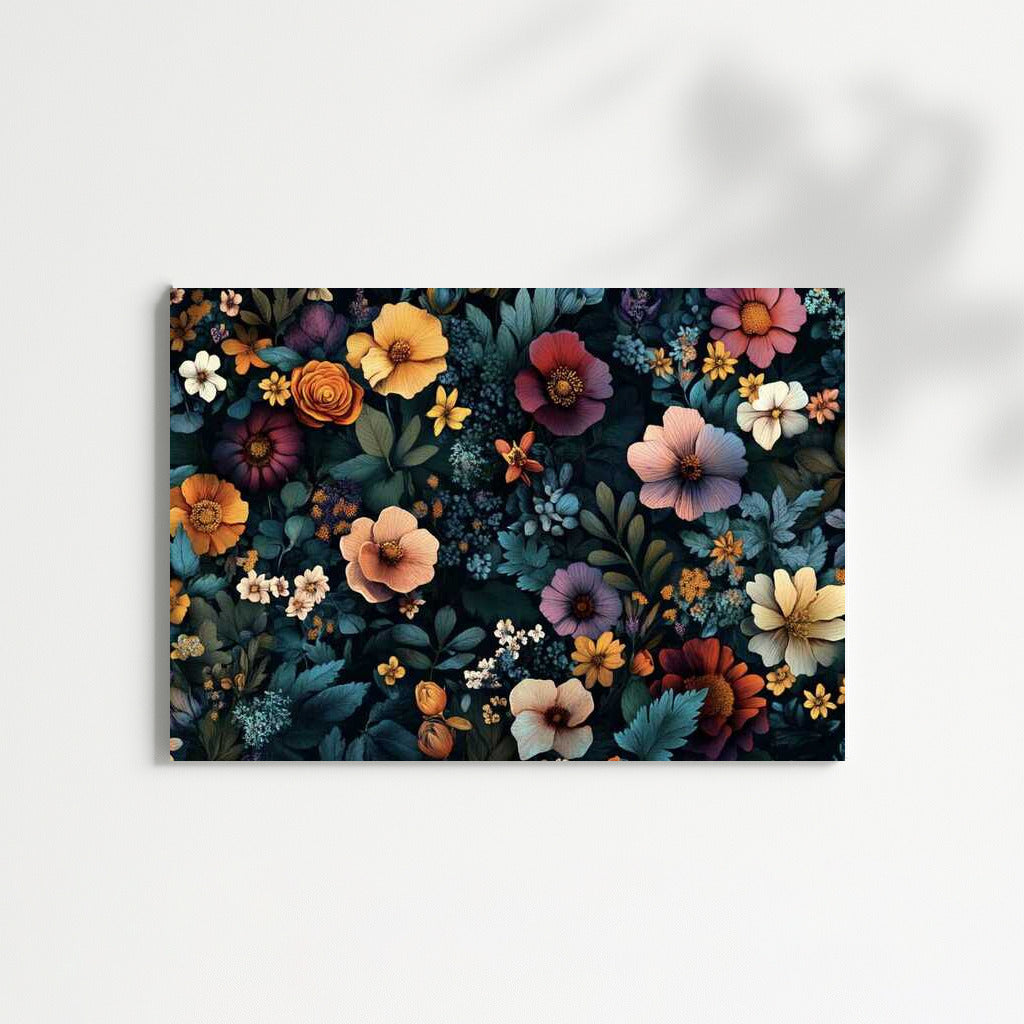 Floral Pattern: Blooming Roses and Anemones