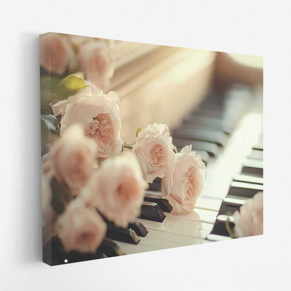 Roses on the Keys: Symphony of Flowers and Harmony