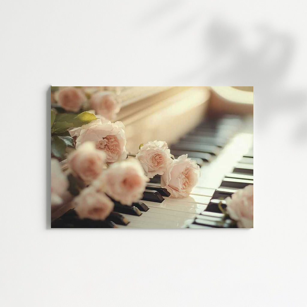 Roses on the Keys: Symphony of Flowers and Harmony