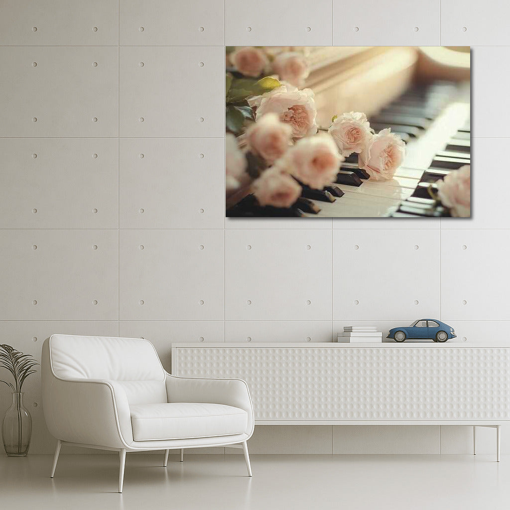 Roses on the Keys: Symphony of Flowers and Harmony