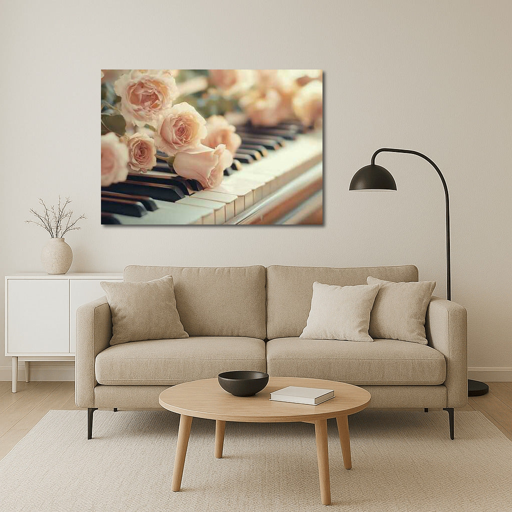 Roses and Keys: Symphony of Flowers on Piano