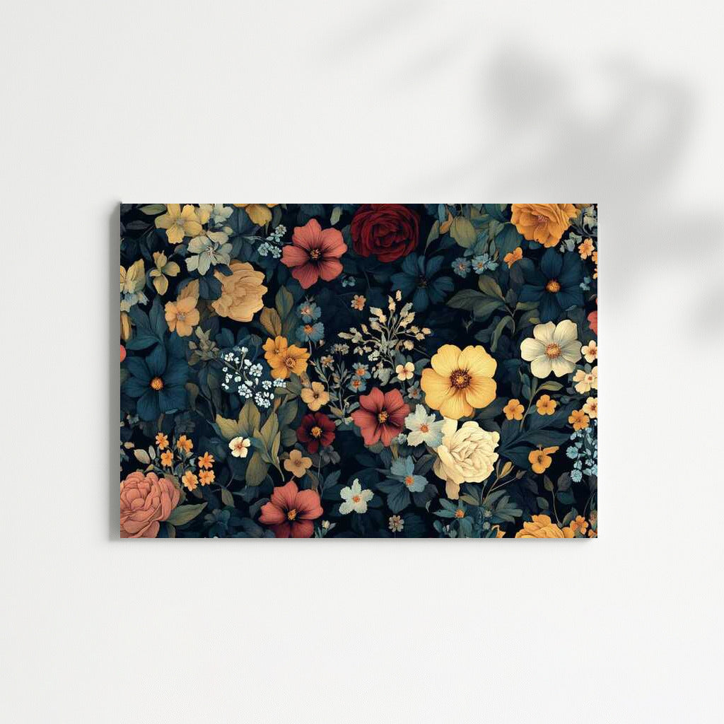 Flower Waltz: Peonies and Anemones in a Bright Pattern