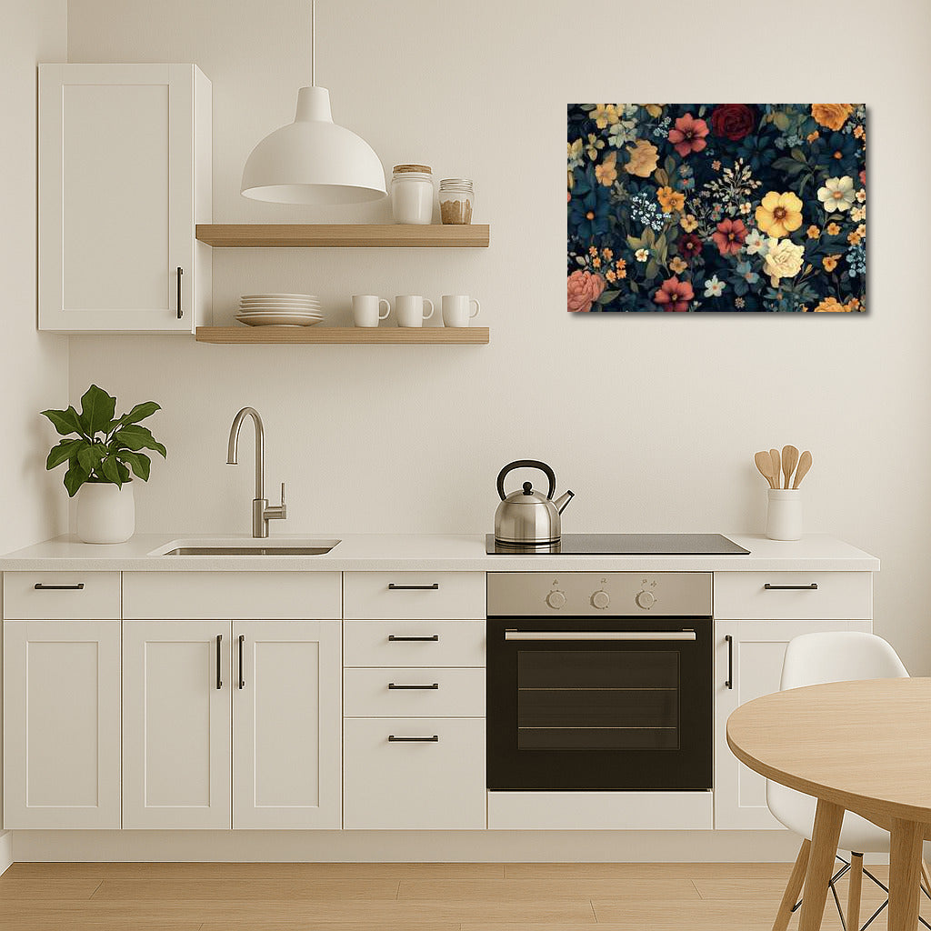 Flower Waltz: Peonies and Anemones in a Bright Pattern