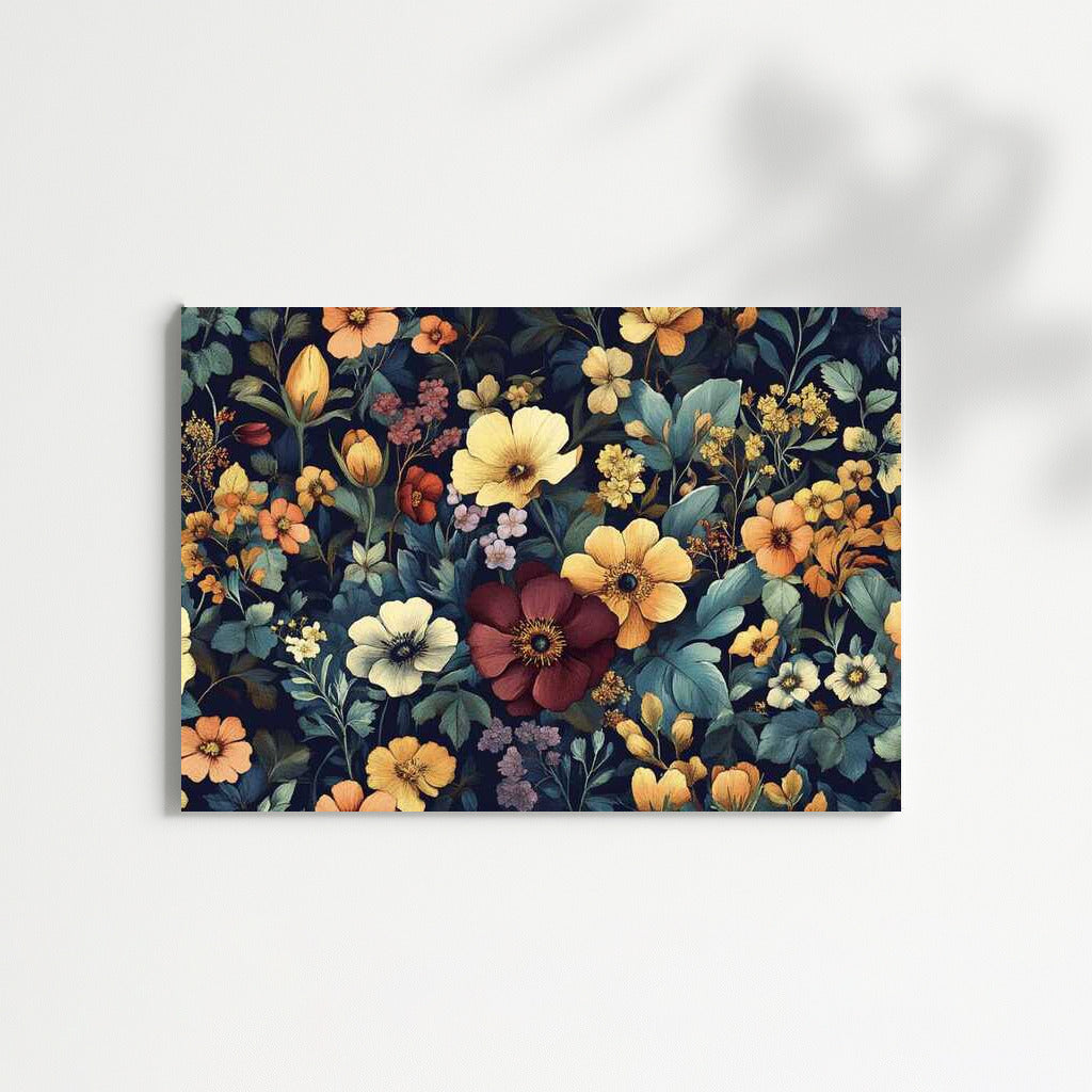 Floral Pattern: Vibrant Anemones and Forget-me-nots for Everlasting Blooms