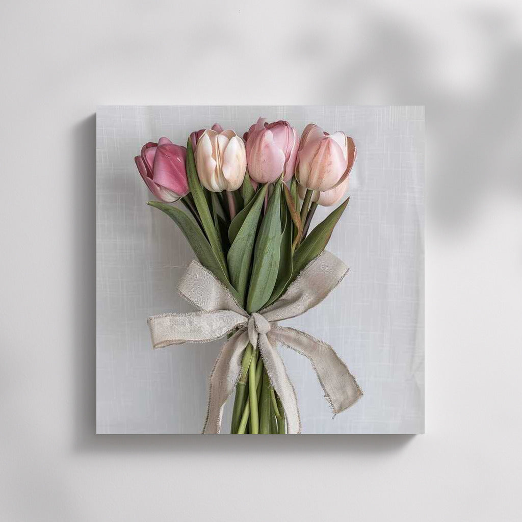 Spring Waltz: Darwin's Bouquet of Pink Tulips