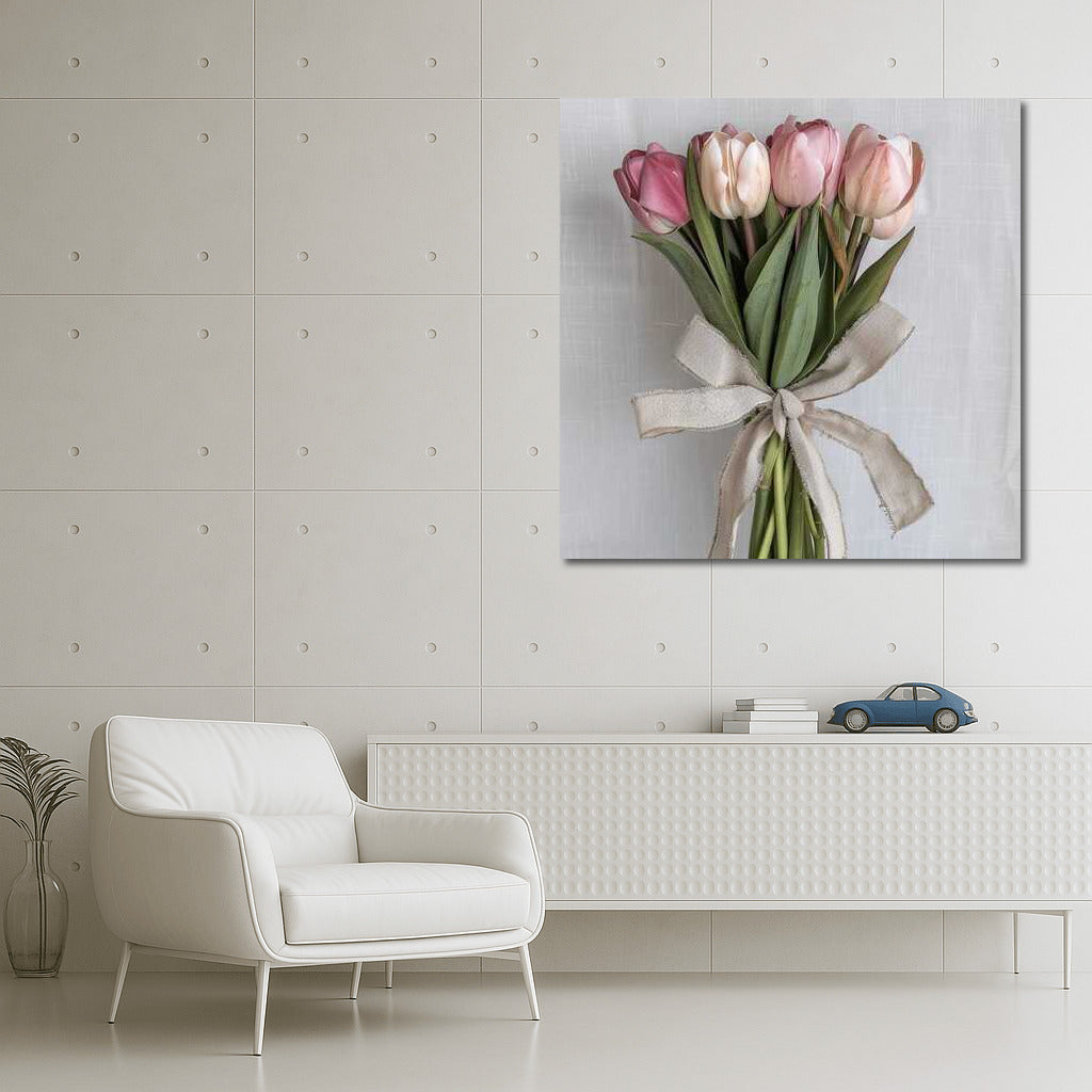 Spring Waltz: Darwin's Bouquet of Pink Tulips