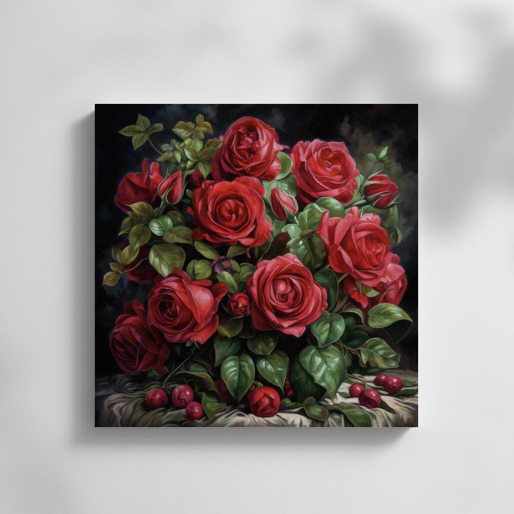 Bouquet Vibration: Lush Red Roses Grand Prix