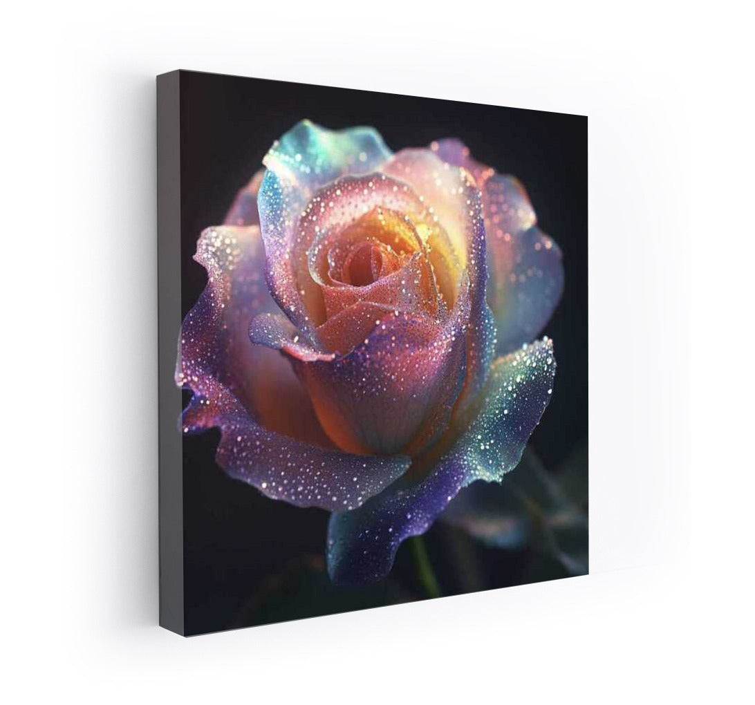 Rainbow Rose: A Swirl of Flowers on Your Wall