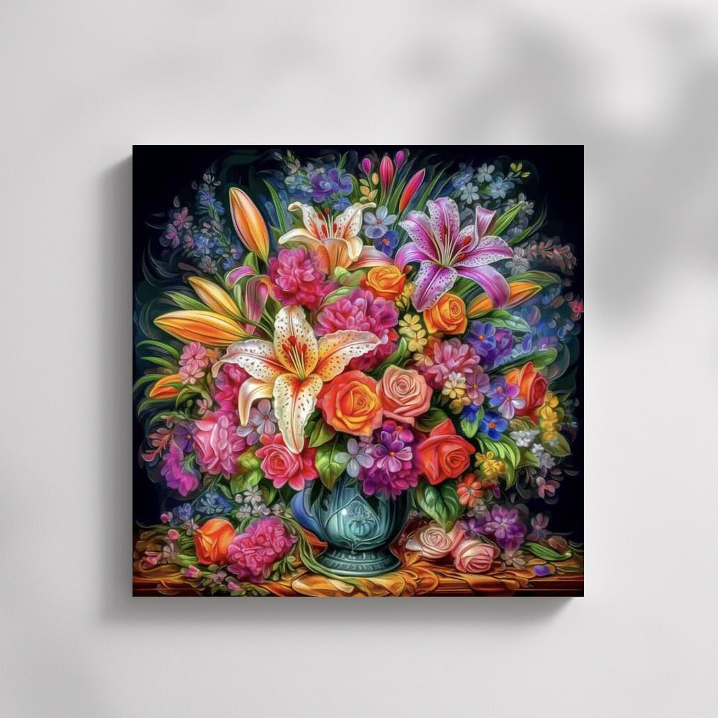 Magic Bouquet: Bright Lilies and Roses for Comfort