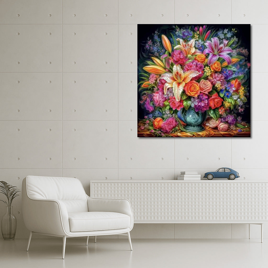 Magic Bouquet: Bright Lilies and Roses for Comfort