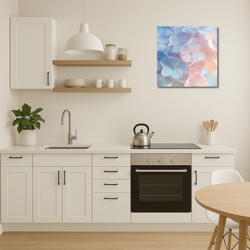 Delicate Flowers of Hydrangea Endless Summer: Watercolor Lightness