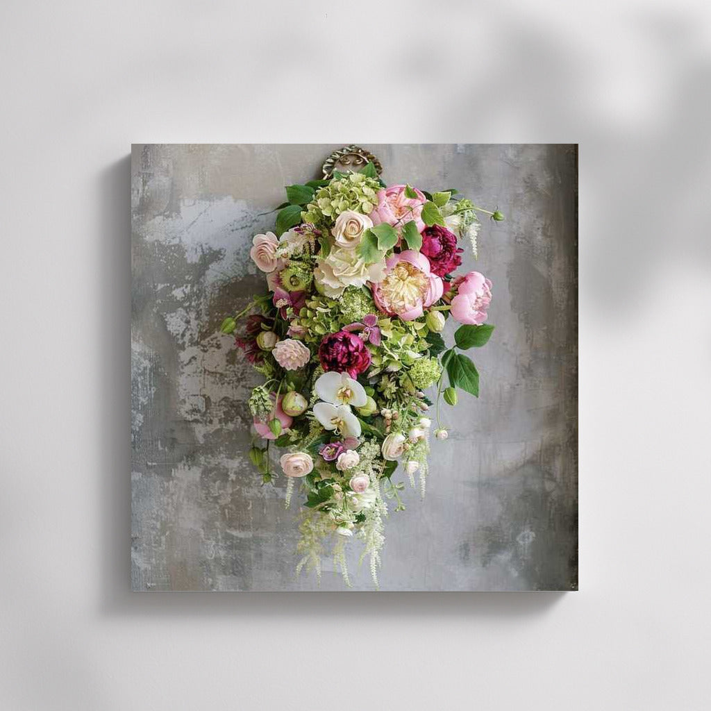 Floral Symphony: Sarah Bernhardt Peonies and Orchids for the Interior
