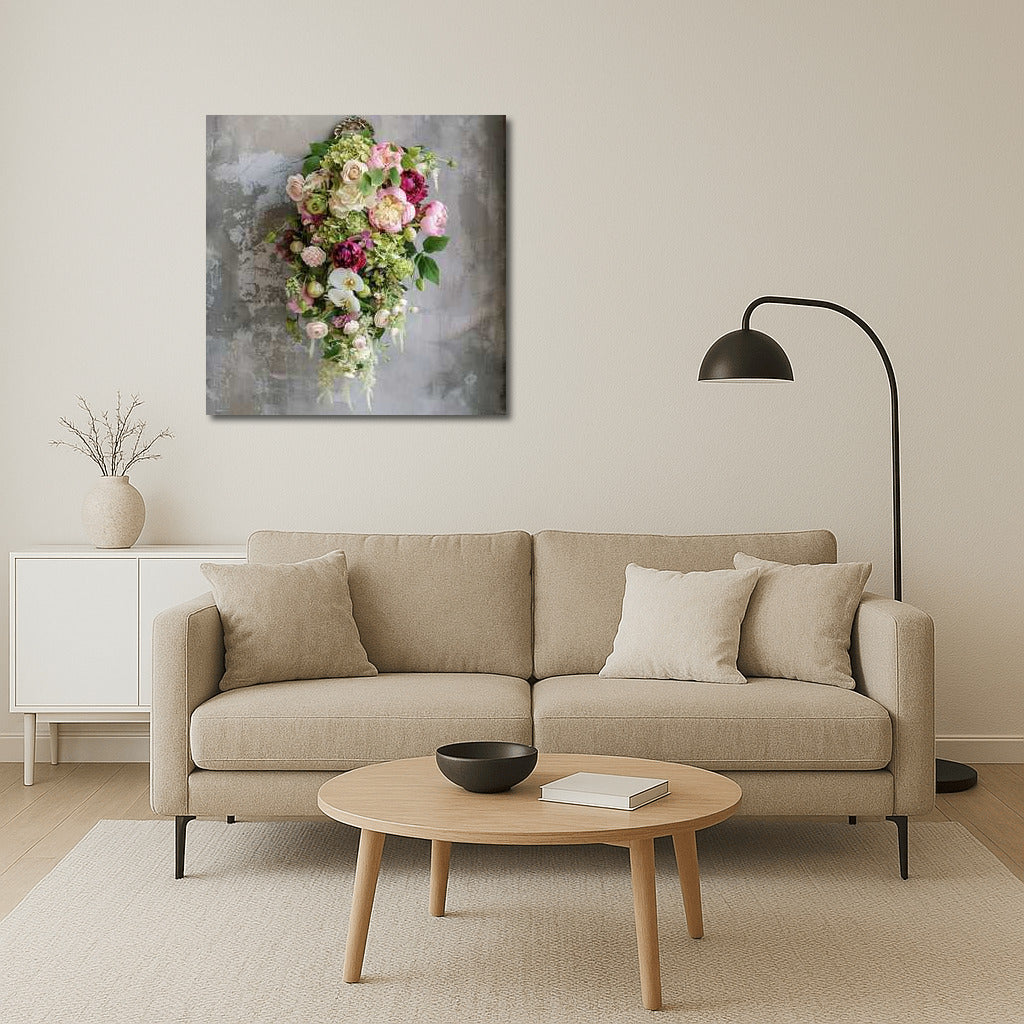 Floral Symphony: Sarah Bernhardt Peonies and Orchids for the Interior