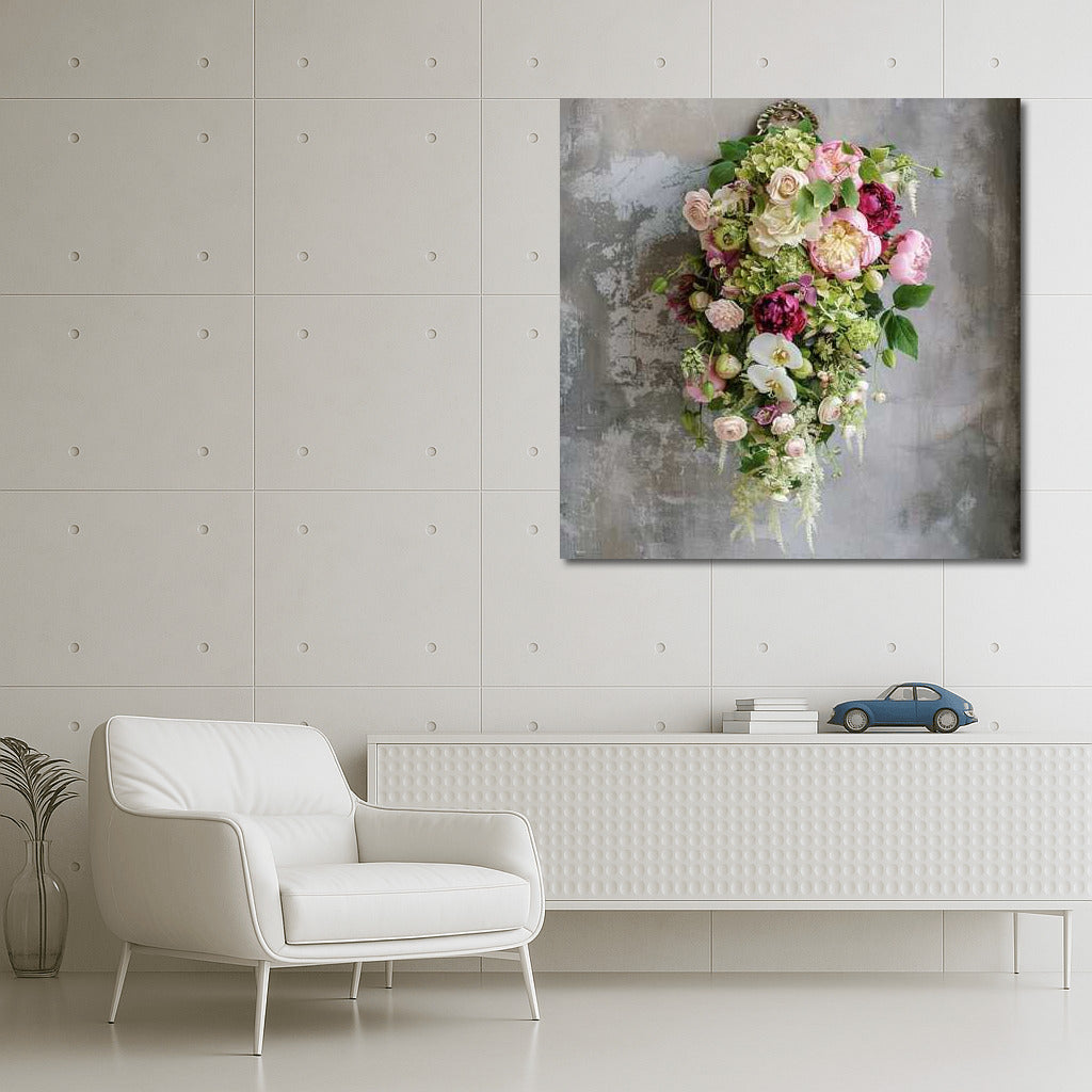 Floral Symphony: Sarah Bernhardt Peonies and Orchids for the Interior