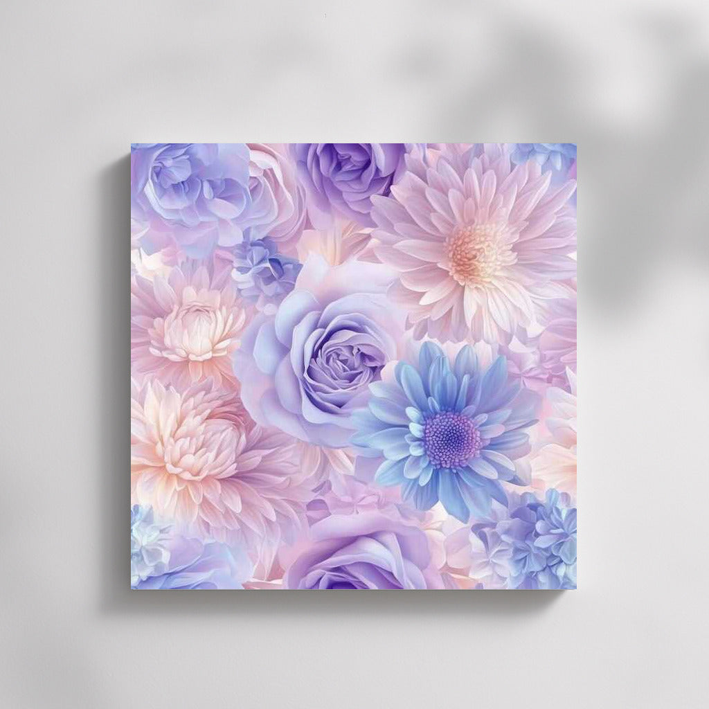Pastel Symphony: Roses and Gerberas in Floral Pattern