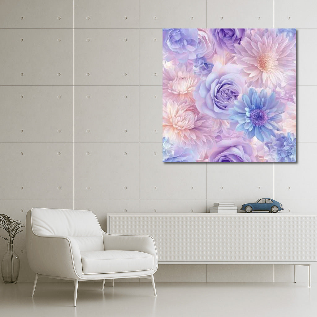 Pastel Symphony: Roses and Gerberas in Floral Pattern