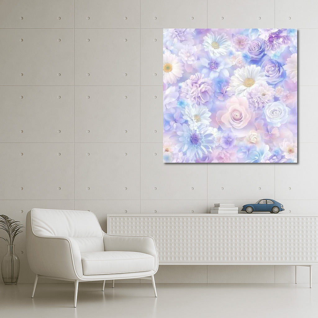 Tender Symphony: Daisies and Roses in Pastel Colors