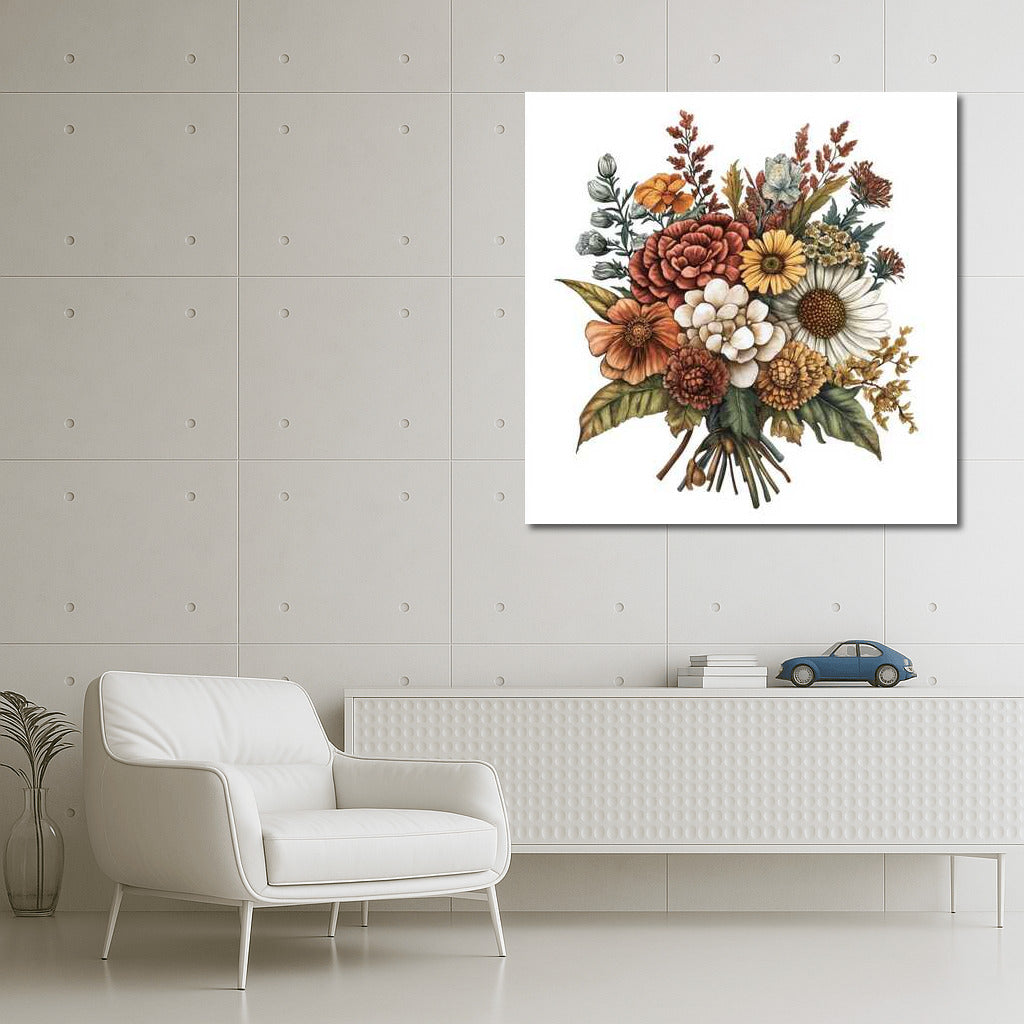 Floral Bouquet: Dahlias and Daisies for Interior