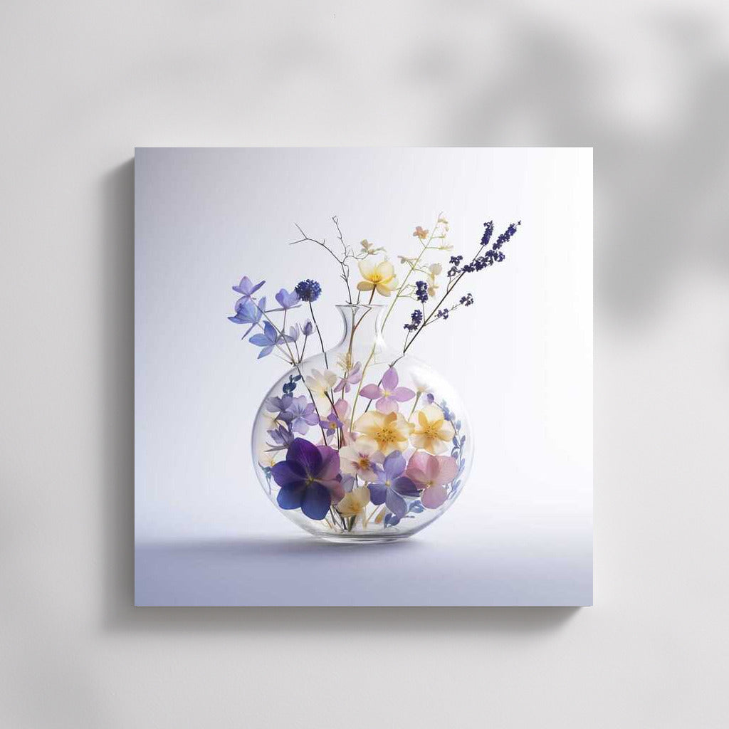 Flowers under glass: Peonies in a vase