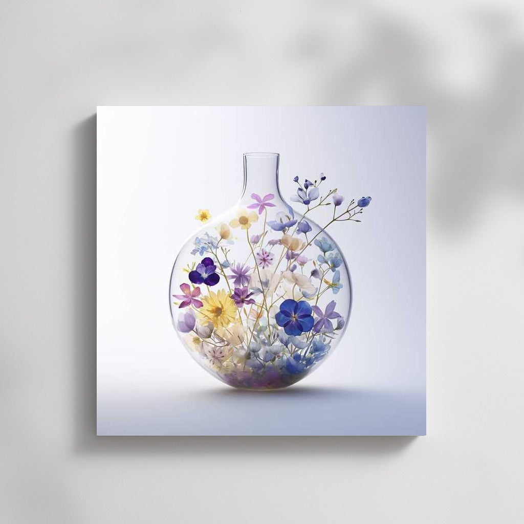 Flowers under glass: Peonies in a vase