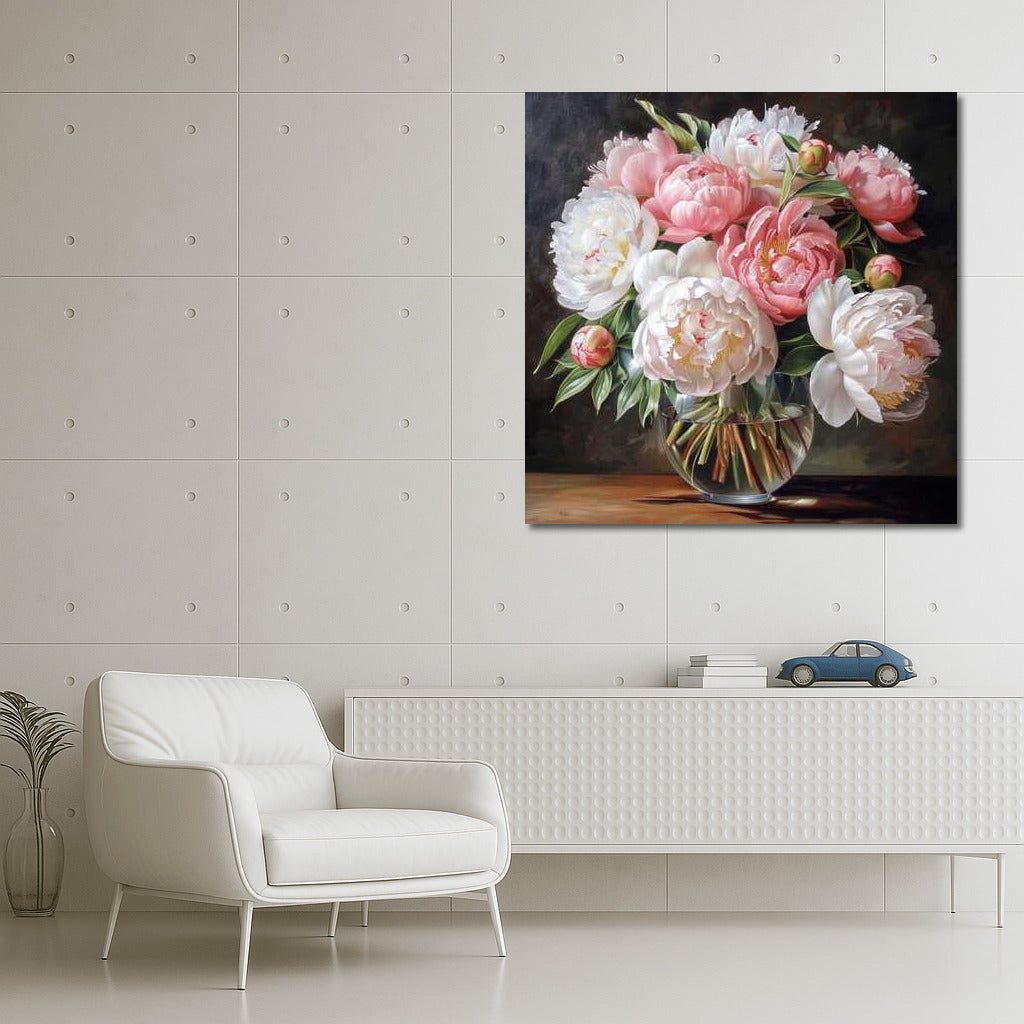 Peonies Charm: Bouquet of Peonies for Interior