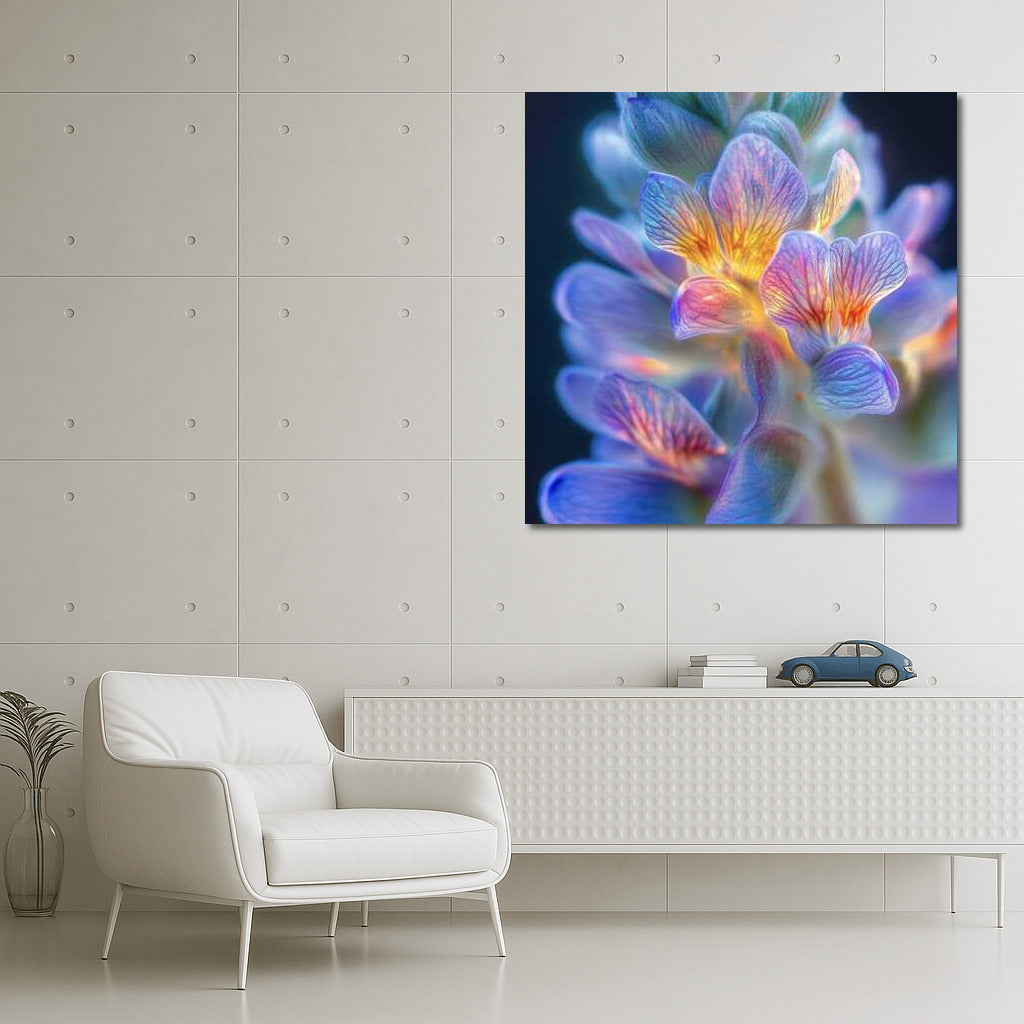 Perfect Iridescent: Iris Flowers in Rainbow Glitter