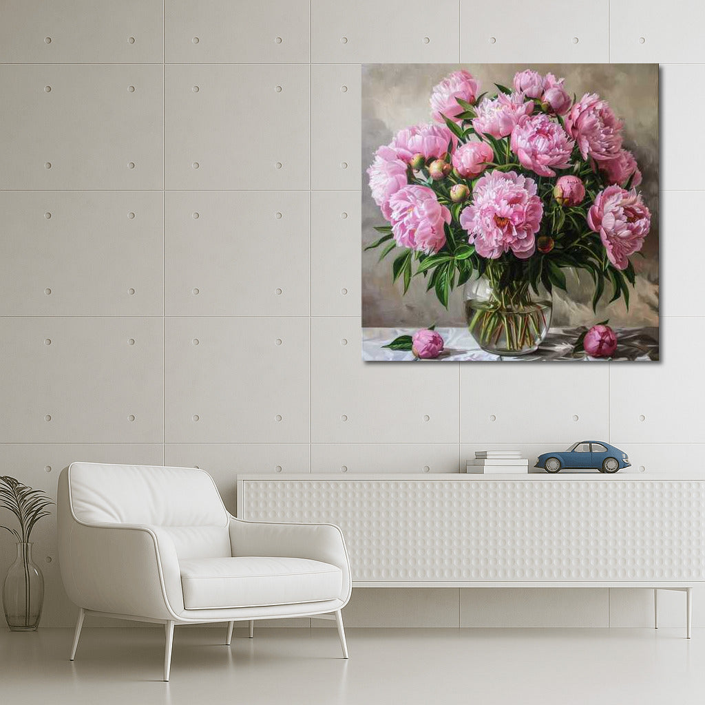 Lush Bouquet of Peonies: Elegant Flowers for the Interior