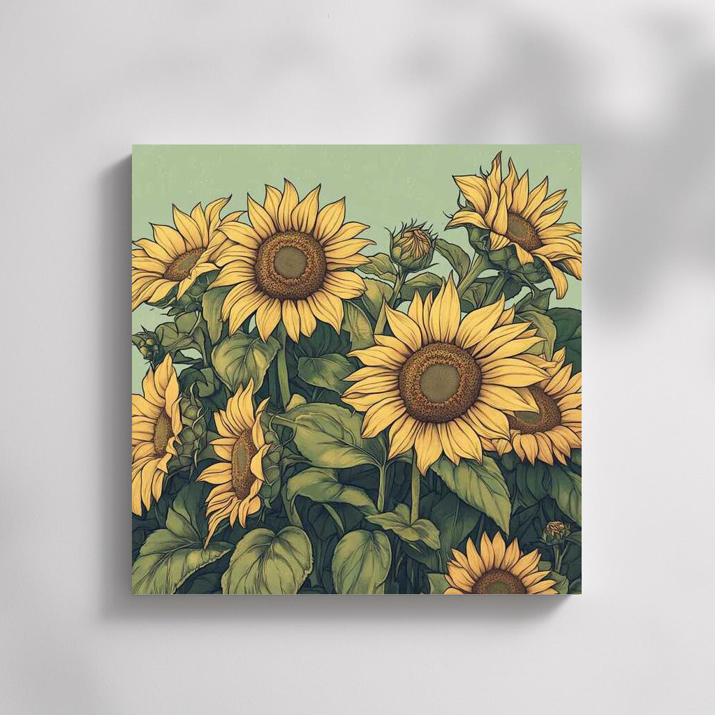 Sunny Sunflowers: Vibrant Illustration by Helianthus