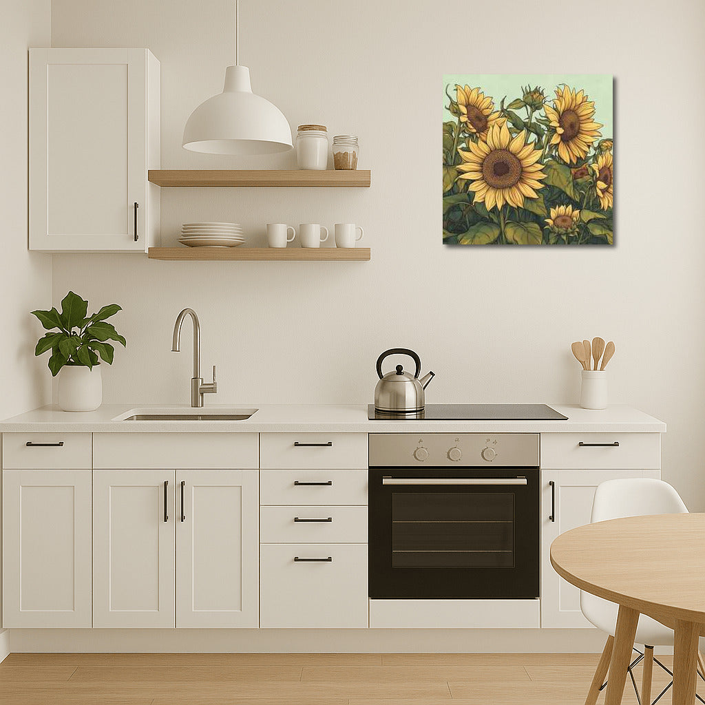 Bright Sunflowers: Helianthus Sunshine Illustration