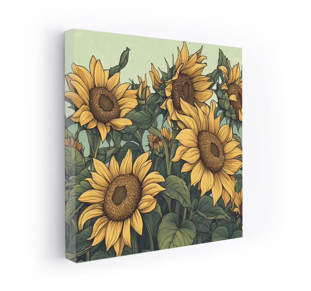 Sunny Sunflowers: Vibrant Illustration by Helianthus