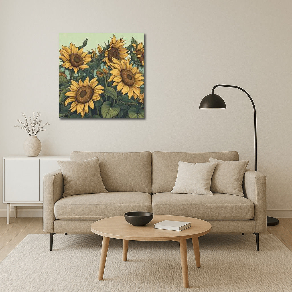 Sunny Sunflowers: Vibrant Illustration by Helianthus