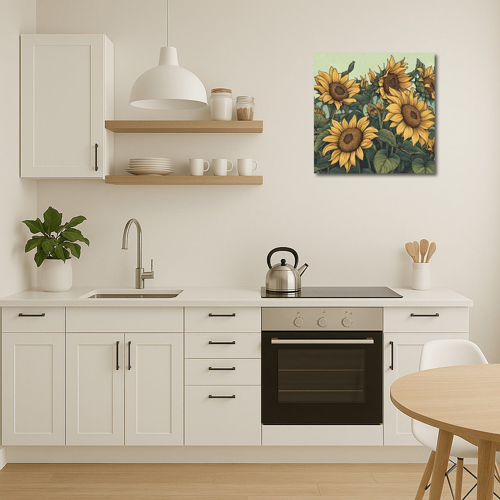 Sunny Sunflowers: Vibrant Illustration by Helianthus