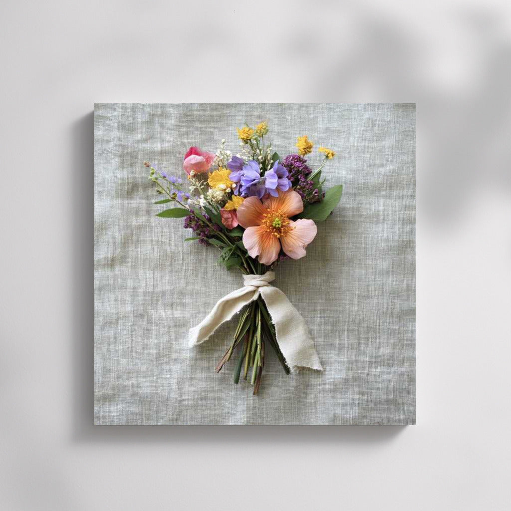 Floral Fantasy: Eschscholzia and Lavender in a Watercolor Bouquet