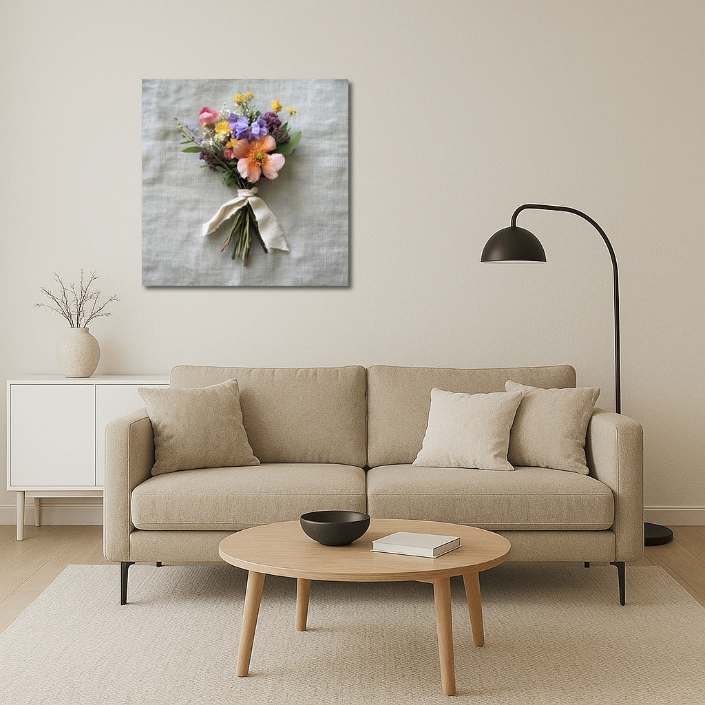 Floral Fantasy: Eschscholzia and Lavender in a Watercolor Bouquet