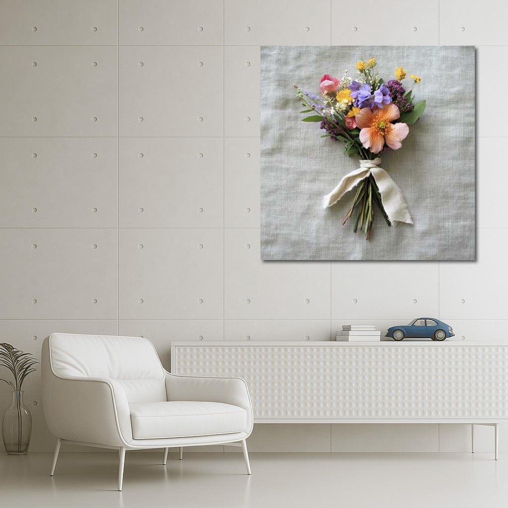 Floral Fantasy: Eschscholzia and Lavender in a Watercolor Bouquet