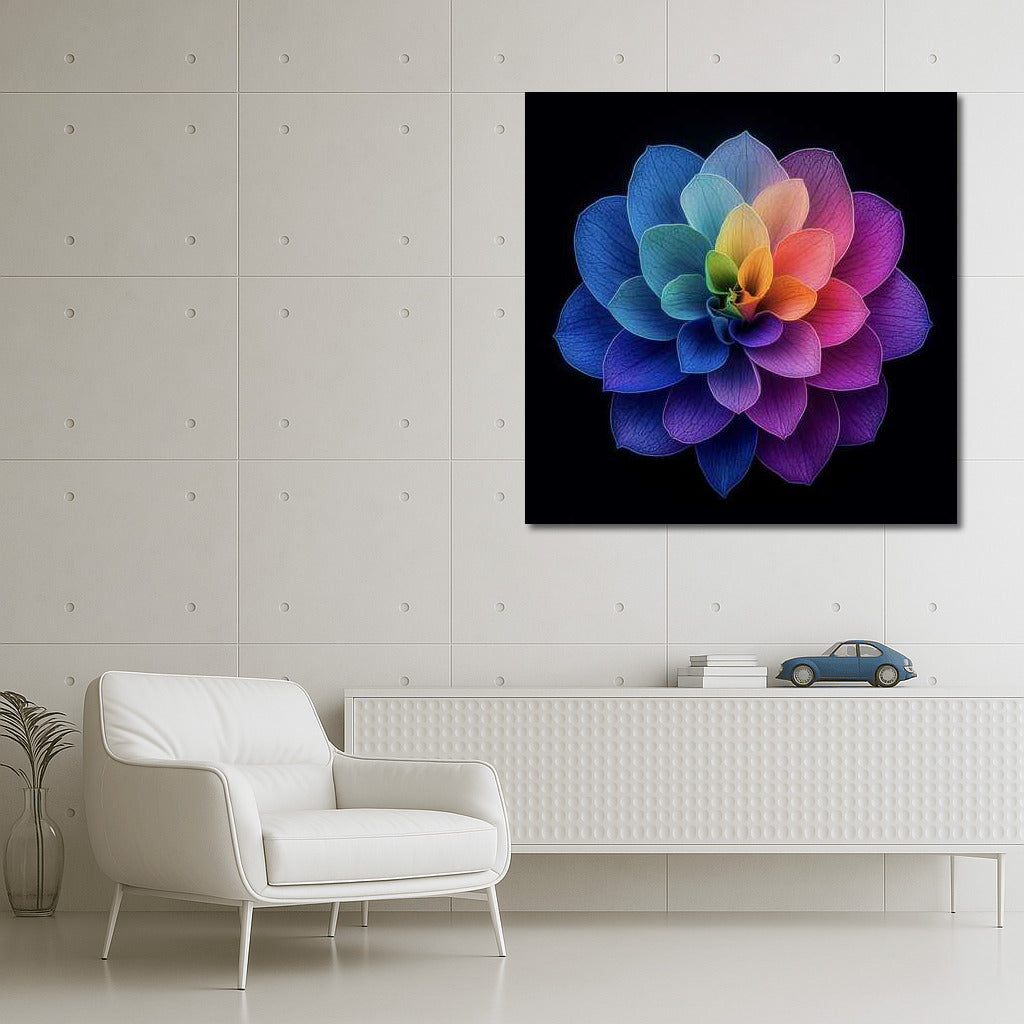 Hydrangea in Blooming Symphony: Rainbow Enlivening of Space