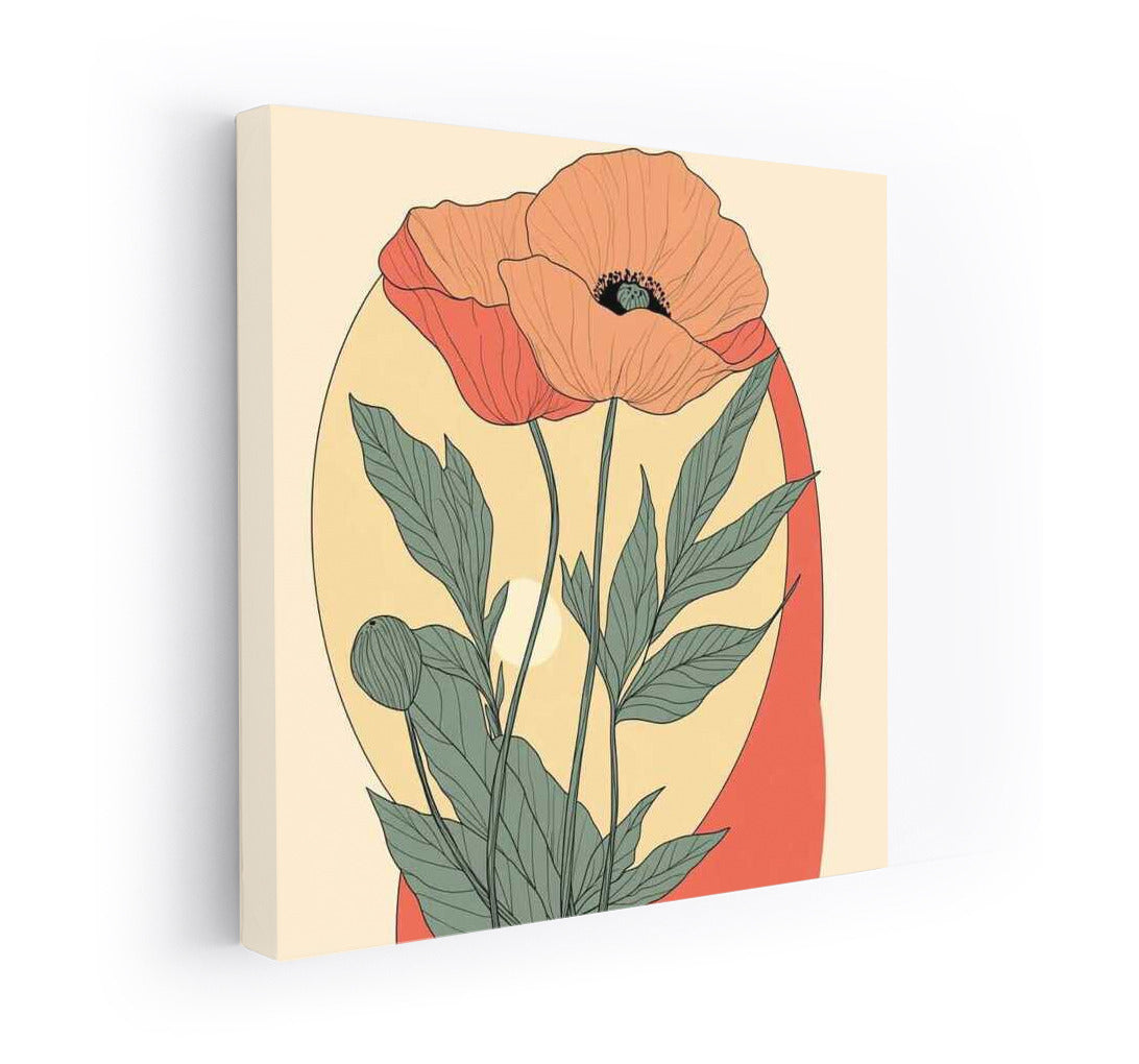 A bouquet of graceful poppies: red royal poppies for harmony and tenderness