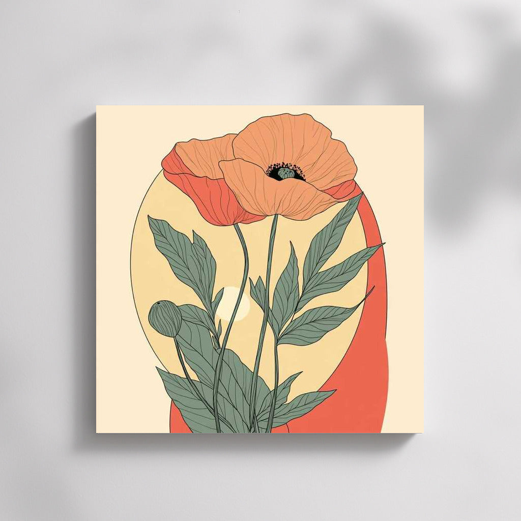 A bouquet of graceful poppies: red royal poppies for harmony and tenderness