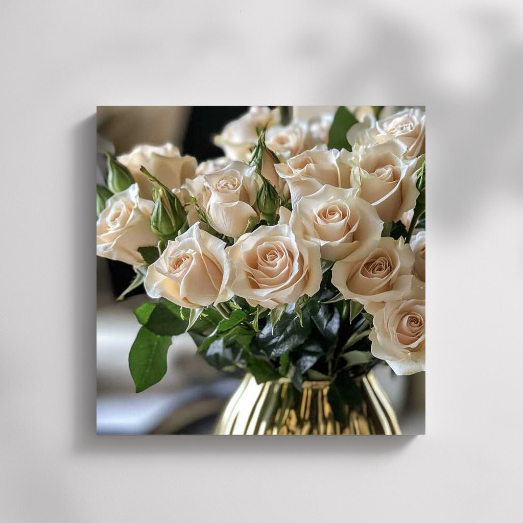 Bouquet of Cream Roses by David Austin: Elegance in the Interior