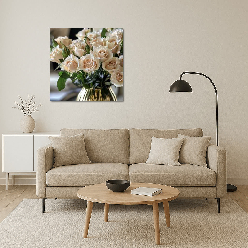 Bouquet of Cream Roses by David Austin: Elegance in the Interior