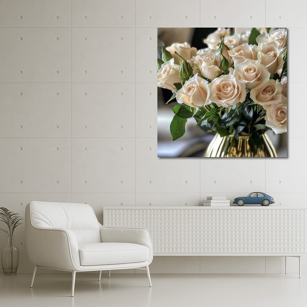 Bouquet of Cream Roses by David Austin: Elegance in the Interior