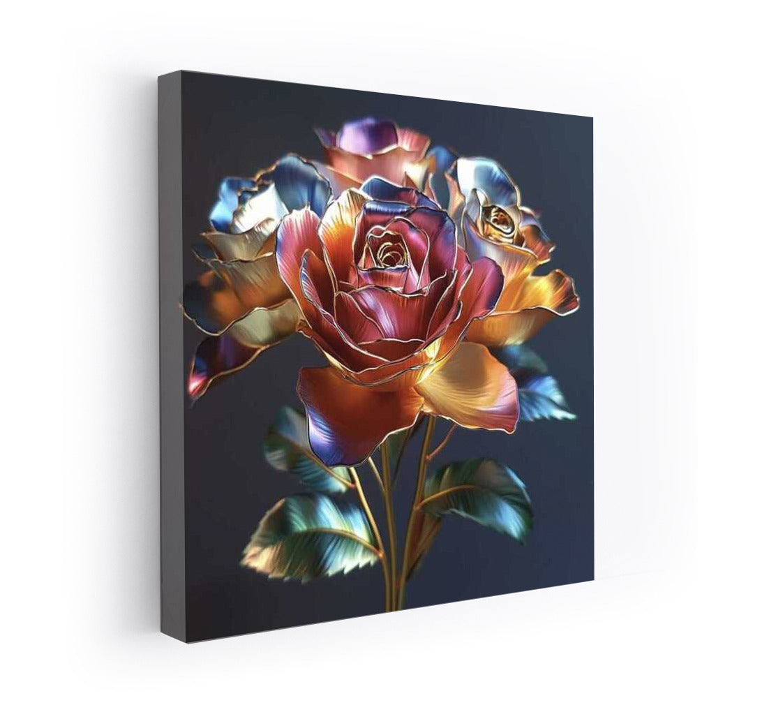 Rainbow Rose Bouquet: Floral Charm