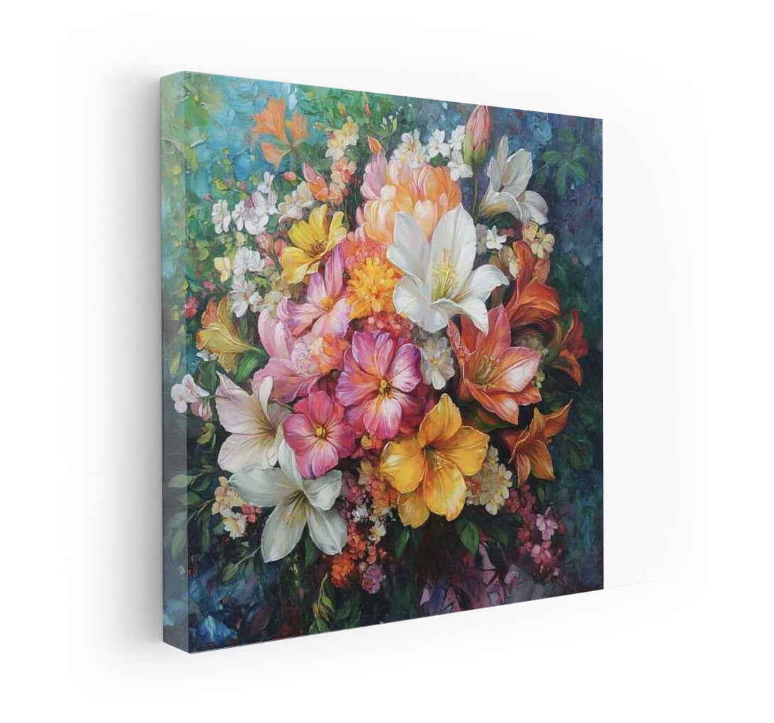 Floral Perfection: Lilies and Peonies in a Bouquet Peint 4