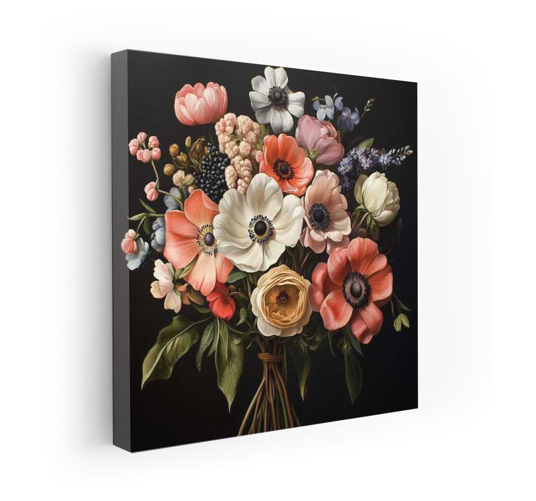 Bright Bouquet: Anemones and Peonies in the Interior