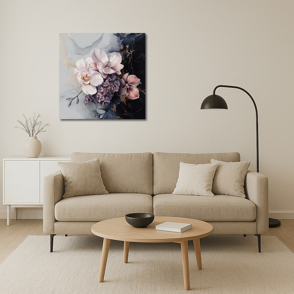 Delicate Orchids and Hydrangea: Creative Bouquet 3 for a Living Interior