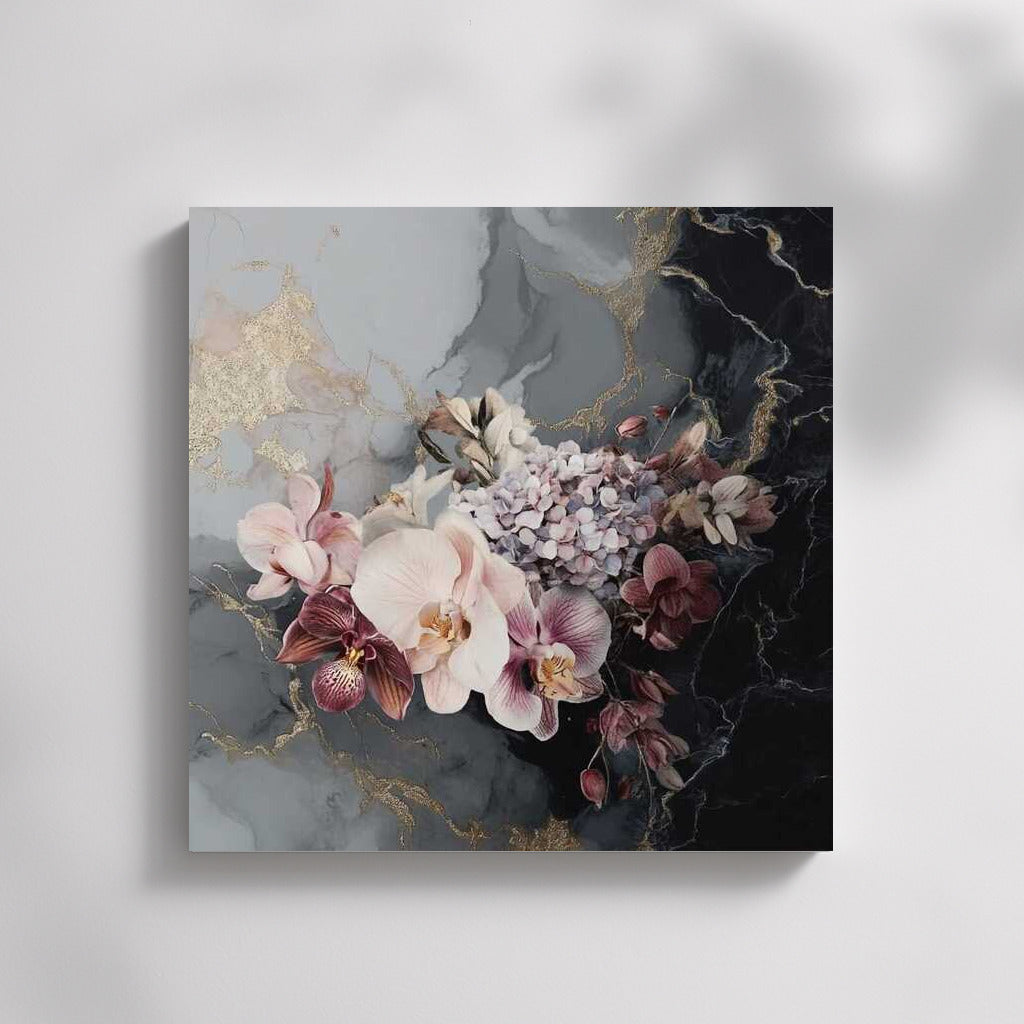 Orchids and Hydrangeas: Creative Flower Bouquet for Interior